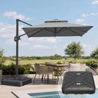 Heavy-Duty Cantilever Umbrella with Cross Base — Powder-Coated Aluminium Frame for Garden, Patio & Poolside