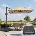 Heavy-Duty Cantilever Umbrella with Cross Base — Powder-Coated Aluminium Frame for Garden, Patio & Poolside