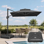 Heavy-Duty Cantilever Umbrella with Cross Base — Powder-Coated Aluminium Frame for Garden, Patio & Poolside