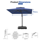 Heavy-Duty Cantilever Umbrella with Cross Base — Powder-Coated Aluminium Frame for Garden, Patio & Poolside