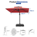 Heavy-Duty Cantilever Umbrella with Cross Base — Powder-Coated Aluminium Frame for Garden, Patio & Poolside