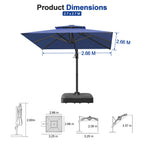 Heavy-Duty Cantilever Umbrella with Cross Base — Powder-Coated Aluminium Frame for Garden, Patio & Poolside