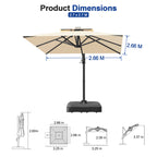 Heavy-Duty Cantilever Umbrella with Cross Base — Powder-Coated Aluminium Frame for Garden, Patio & Poolside
