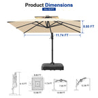 Heavy-Duty Cantilever Umbrella with Cross Base — Powder-Coated Aluminium Frame for Garden, Patio & Poolside