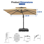 Heavy-Duty Cantilever Umbrella with Cross Base — Powder-Coated Aluminium Frame for Garden, Patio & Poolside