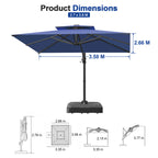Heavy-Duty Cantilever Umbrella with Cross Base — Powder-Coated Aluminium Frame for Garden, Patio & Poolside
