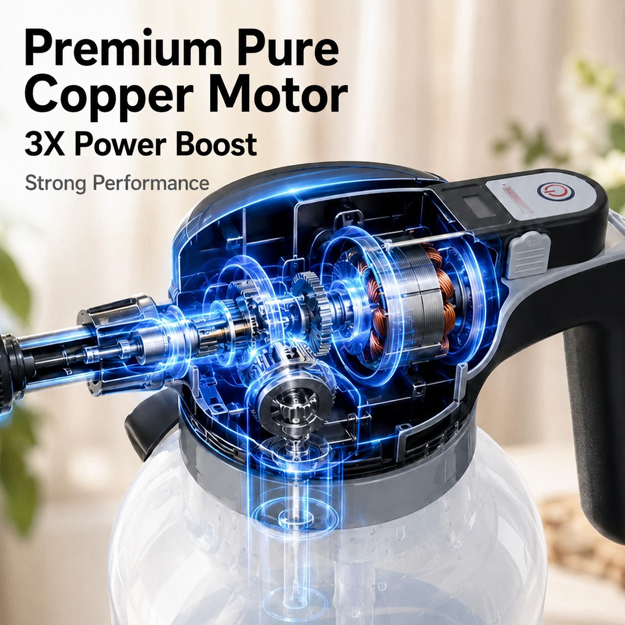 Long-Lasting 3L Electric Pressure Sprayer – Rechargeable Garden Sprayer for Lawn, Agriculture & Home Plant Watering