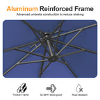 Heavy-Duty Cantilever Umbrella with Cross Base — Powder-Coated Aluminium Frame for Garden, Patio & Poolside