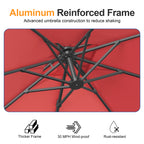 Heavy-Duty Cantilever Umbrella with Cross Base — Powder-Coated Aluminium Frame for Garden, Patio & Poolside