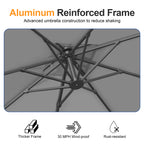 Heavy-Duty Cantilever Umbrella with Cross Base — Powder-Coated Aluminium Frame for Garden, Patio & Poolside