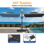 Heavy-Duty Cantilever Umbrella with Cross Base — Powder-Coated Aluminium Frame for Garden, Patio & Poolside
