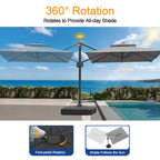 Heavy-Duty Cantilever Umbrella with Cross Base — Powder-Coated Aluminium Frame for Garden, Patio & Poolside