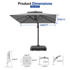 Heavy-Duty Cantilever Umbrella with Cross Base — Powder-Coated Aluminium Frame for Garden, Patio & Poolside