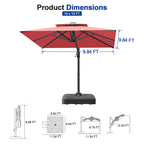 Heavy-Duty Cantilever Umbrella with Cross Base — Powder-Coated Aluminium Frame for Garden, Patio & Poolside
