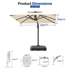 Heavy-Duty Cantilever Umbrella with Cross Base — Powder-Coated Aluminium Frame for Garden, Patio & Poolside