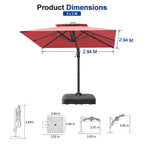 Heavy-Duty Cantilever Umbrella with Cross Base — Powder-Coated Aluminium Frame for Garden, Patio & Poolside