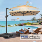 Heavy-Duty Cantilever Umbrella with Cross Base — Powder-Coated Aluminium Frame for Garden, Patio & Poolside