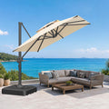 Heavy-Duty Cantilever Umbrella with Cross Base — Powder-Coated Aluminium Frame for Garden, Patio & Poolside