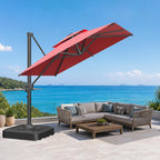 Heavy-Duty Cantilever Umbrella with Cross Base — Powder-Coated Aluminium Frame for Garden, Patio & Poolside