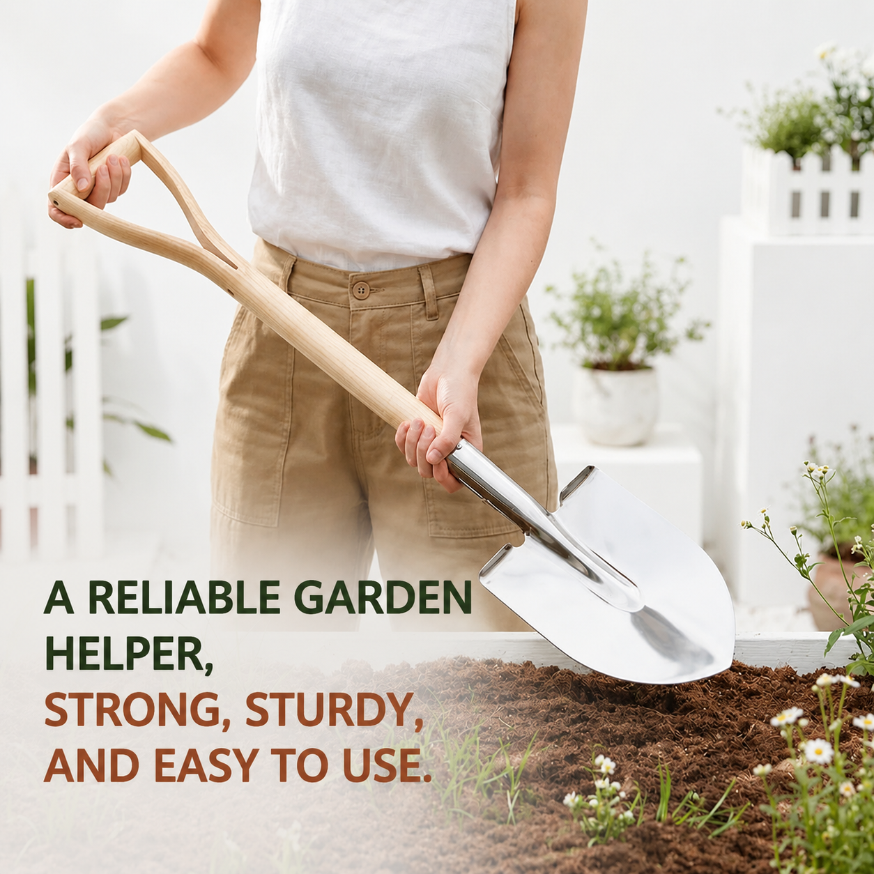 Stainless Steel Garden Trowel – Heavy Duty Hand Shovel for Digging, Planting & Gardening