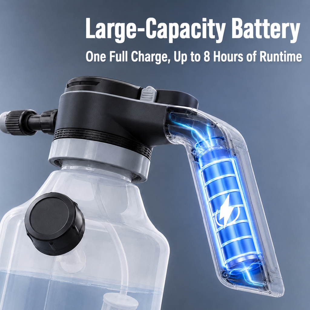 Long-Lasting 3L Electric Pressure Sprayer – Rechargeable Garden Sprayer for Lawn, Agriculture & Home Plant Watering
