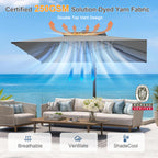 Heavy-Duty Cantilever Umbrella with Cross Base — Powder-Coated Aluminium Frame for Garden, Patio & Poolside