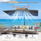 Heavy-Duty Cantilever Umbrella with Cross Base — Powder-Coated Aluminium Frame for Garden, Patio & Poolside