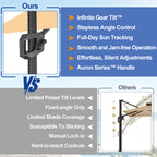 Cantilever Umbrella with Integrated Solar LED Bead Lights for Patios, Poolside Lounging & Garden Evenings