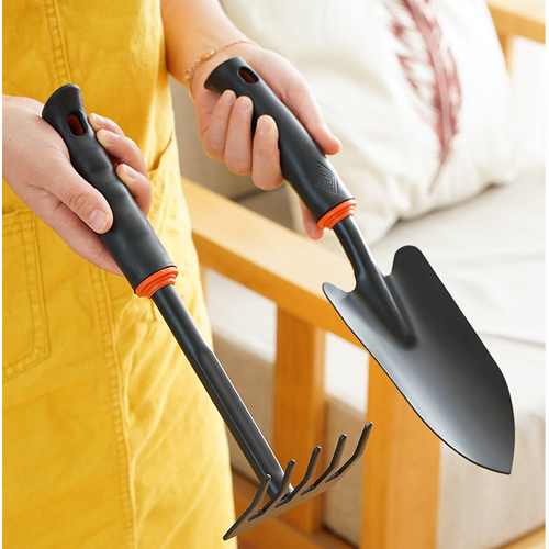Garden Hand Tool Set — Trowel, Rake & Hoe