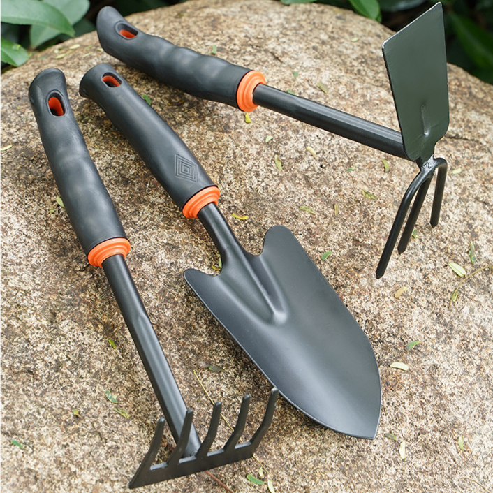 Garden Hand Tool Set — Trowel, Rake & Hoe
