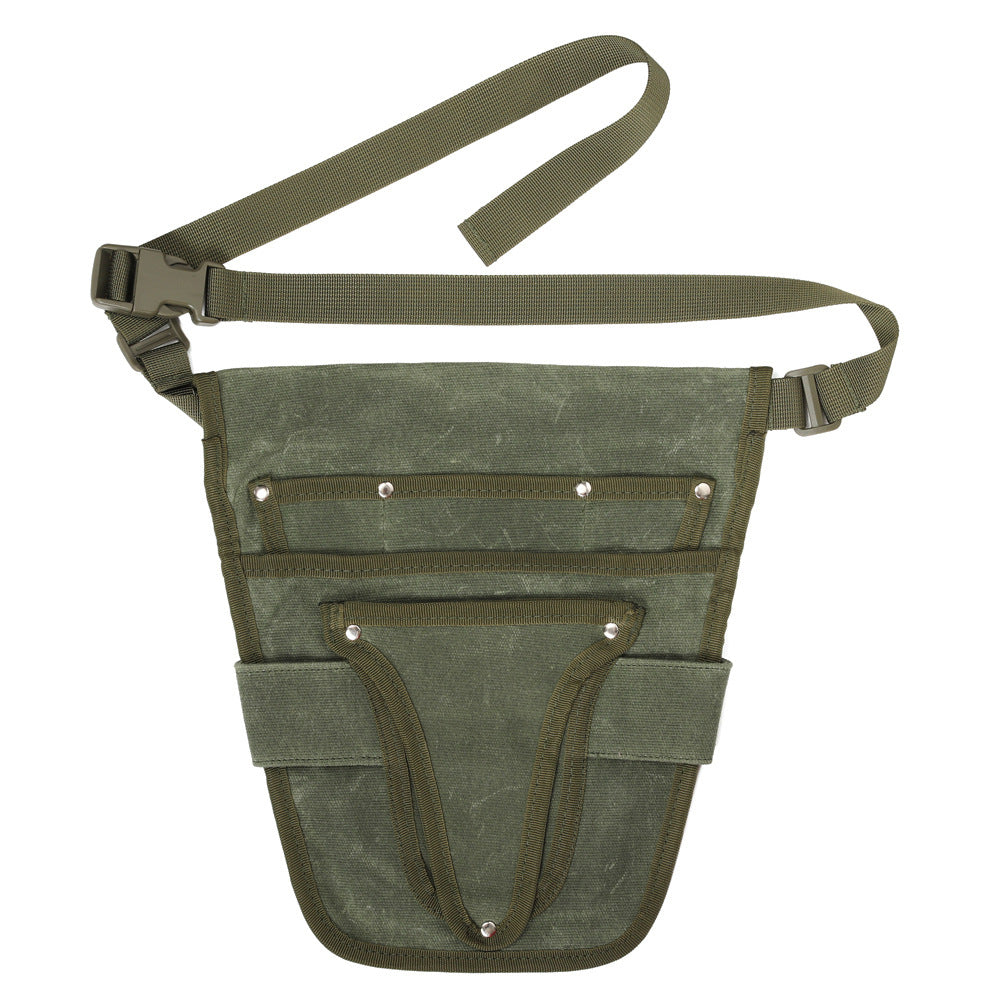Heavy-Duty Canvas Garden Tool Belt – Multi-Pocket Waist Bag for Outdoor Gardening