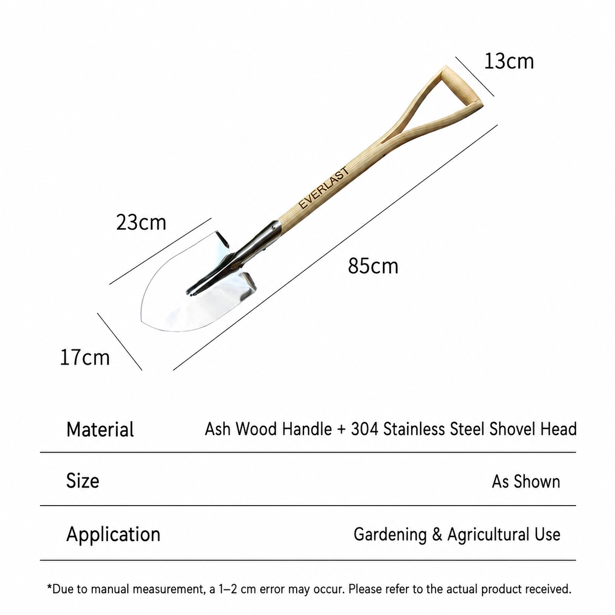 Stainless Steel Garden Trowel – Heavy Duty Hand Shovel for Digging, Planting & Gardening