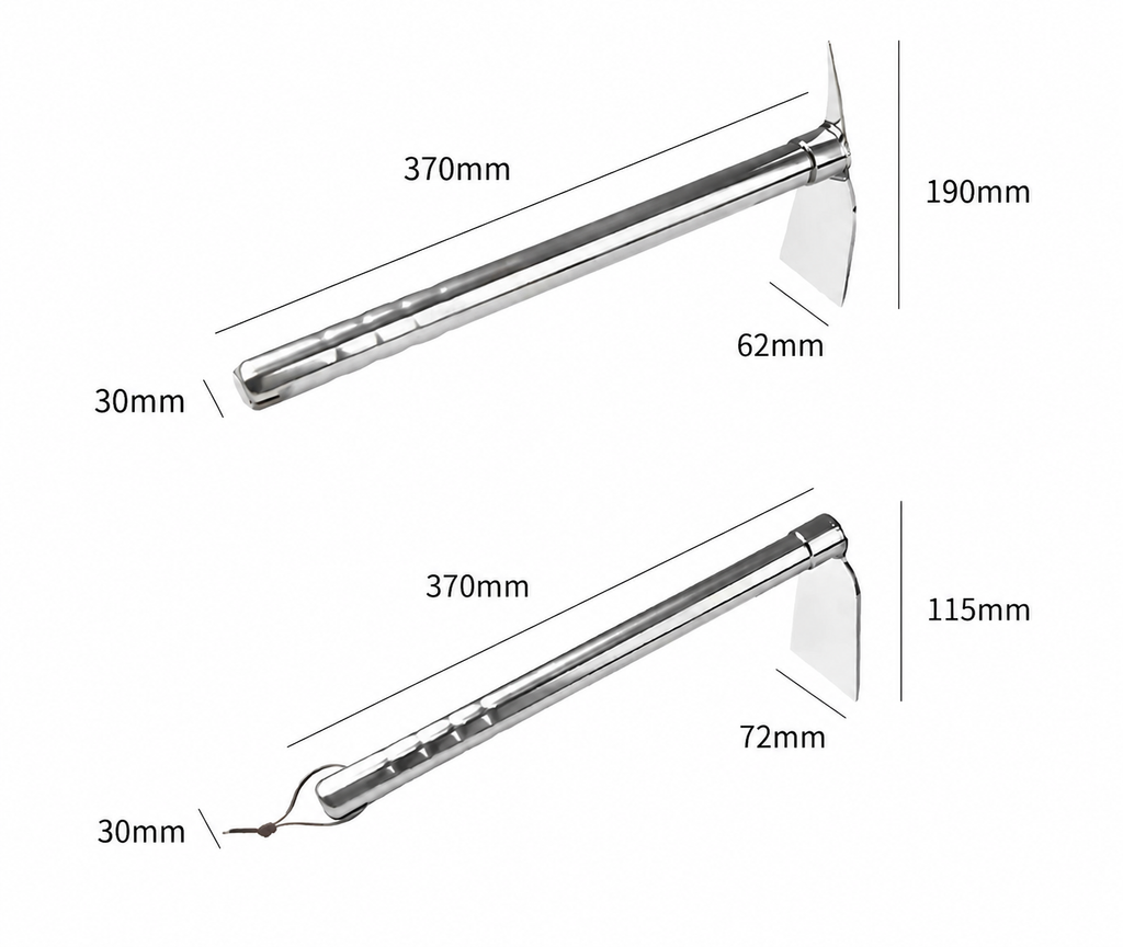 Stainless Steel Garden Hoe & Weeding Rake – Dual-Purpose Hand Cultivator Tool for Planting, Loosening Soil & Removing Weeds