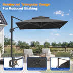 Heavy-Duty Cantilever Umbrella with Cross Base — Powder-Coated Aluminium Frame for Garden, Patio & Poolside