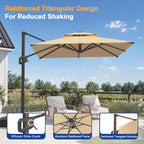 Heavy-Duty Cantilever Umbrella with Cross Base — Powder-Coated Aluminium Frame for Garden, Patio & Poolside