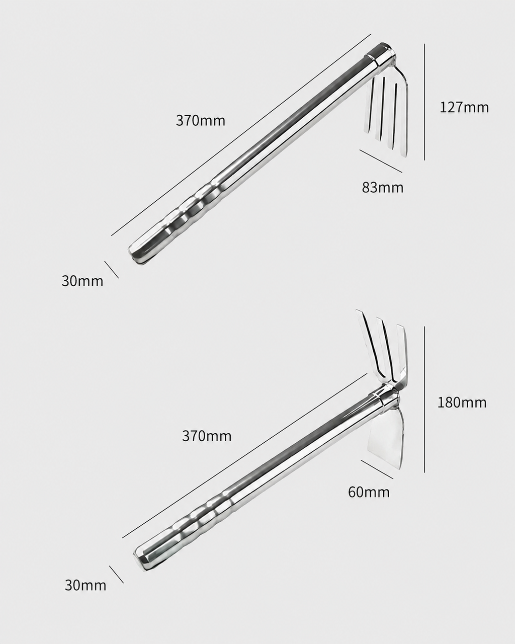 Stainless Steel Garden Hoe & Weeding Rake – Dual-Purpose Hand Cultivator Tool for Planting, Loosening Soil & Removing Weeds